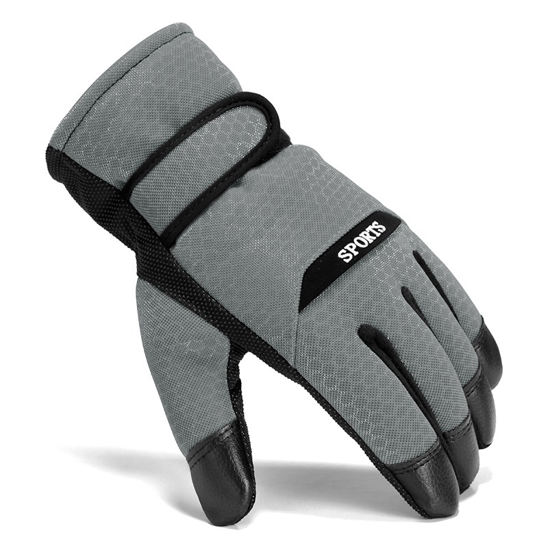 boy Boy Boy Electric Motorcycle Cotton Gloves Men Thickened Windproof Winter Anti-Slip Warm Waterproof Outdoor Riding Fleece-Lined_voghion.com