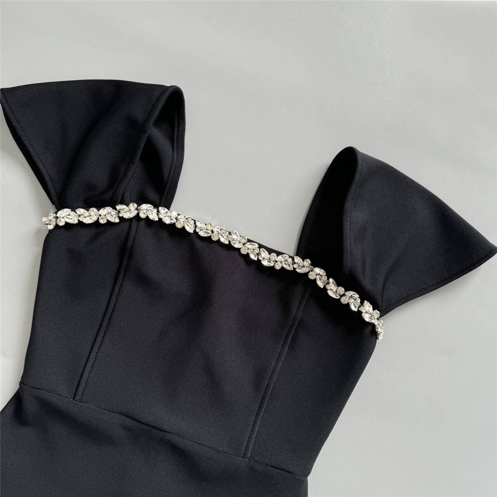ChicShe ChicShe New Fashion Bandage Women's High-end Rhinestone Elegant Bodycon Dress European And American Cross-border_voghion.com