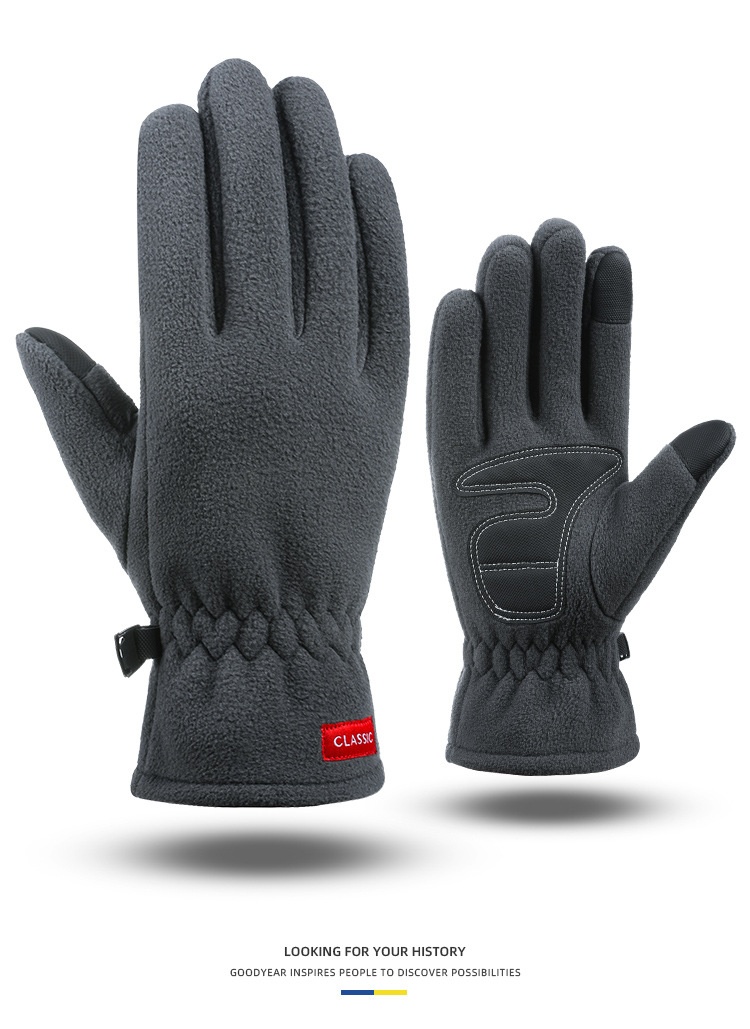 boy Boy Boy Winter Gloves Fleece Lined Thickened Non-Slip Touchscreen Sports Driving Outdoor Cycling Men's Windproof Warm_voghion.com