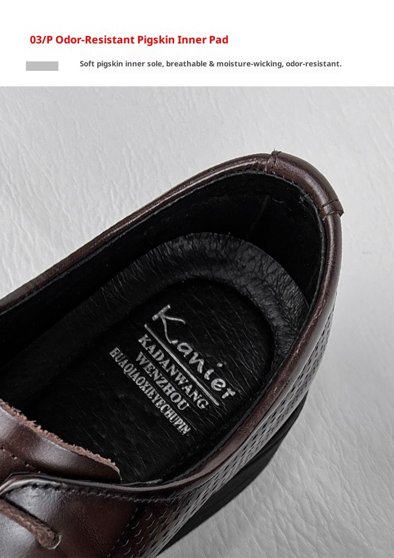 Scarpe derby da uomo Voyage Formal, estive, traspiranti, in rete, da ufficio, in vera pelle, primo strato, in pelle bovina_voghion.com