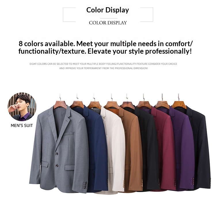 ragazzo Unisex Set Business Abbigliamento Formale Professionale Uomo Groomsman Suit Blu Reale Abbigliamento da Lavoro Slim Fit_voghion.com