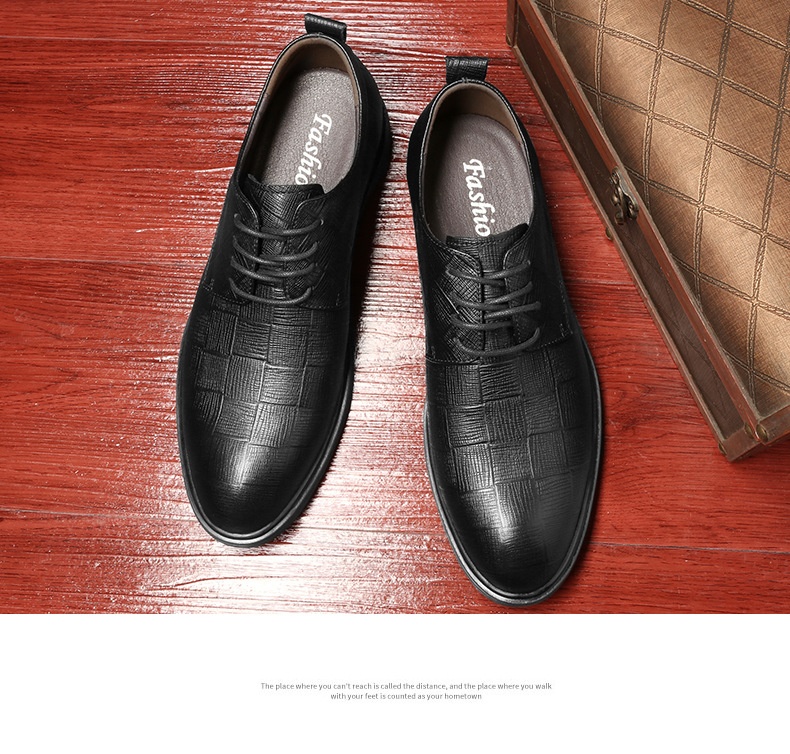 Voyage Men's Business Formal Leather Autumn Winter New Large Size Cowhide Thickened Derby Wedding Groom Shoes_voghion.com