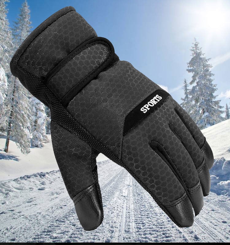 boy Boy Boy Electric Motorcycle Cotton Gloves Men Thickened Windproof Winter Anti-Slip Warm Waterproof Outdoor Riding Fleece-Lined_voghion.com