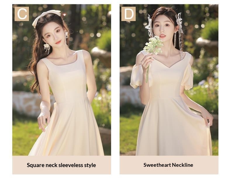 ChicShe ChicShe 2025 New Style Female Best Friend Fairy Slim Champagne Color Sister Bridesmaid Group Dress High-end Summer_voghion.com