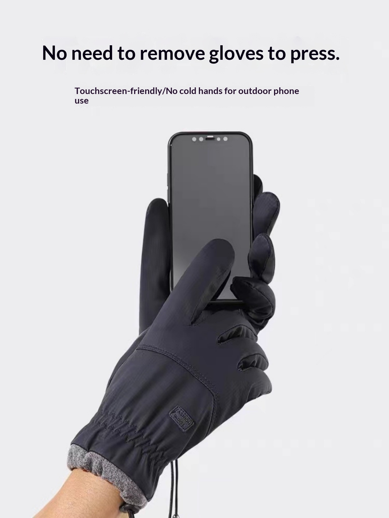 boy Boy Boy Winter Men Women, Warm Cotton For Delivery Riders, Windproof Waterproof Motorcycle Gloves, Ski Gloves With Fleece Lining_voghion.com