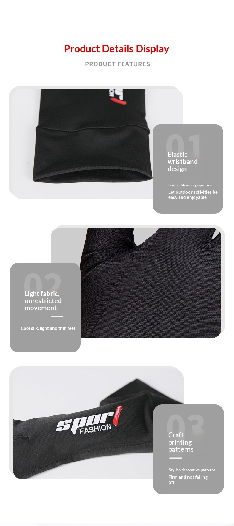 Junge Junge Junge Radfahren Outdoor Fahren Elektrofahrrad Sonnenschutz Rutschfest Touchscreen Fingerlose Herren Angeln Eis Seide Handschuhe_voghion.com