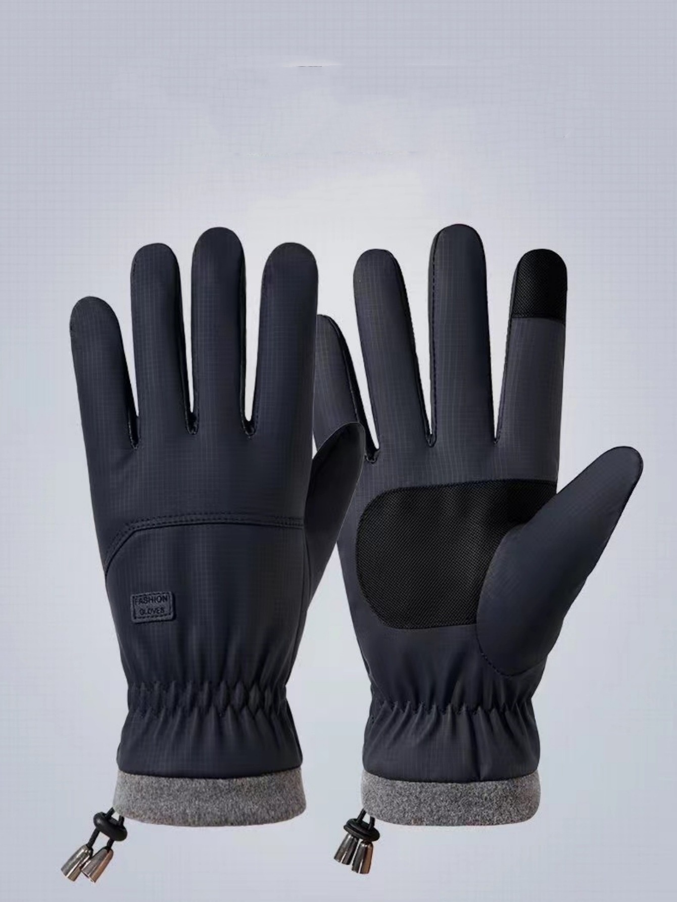 boy Boy Boy Winter Men Women, Warm Cotton For Delivery Riders, Windproof Waterproof Motorcycle Gloves, Ski Gloves With Fleece Lining_voghion.com