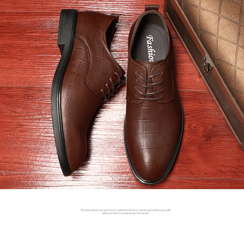 Voyage Men's Business Formal Leather Autumn Winter New Large Size Cowhide Thickened Derby Wedding Groom Shoes_voghion.com