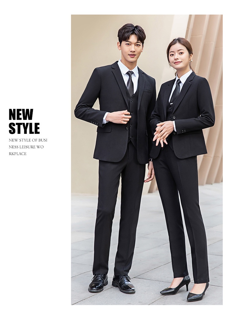 Boy Business Zwart Jasje Heren Commuter Slim Fit Professioneel Formeel Damespak Driedelige Set Groothandel_voghion.com