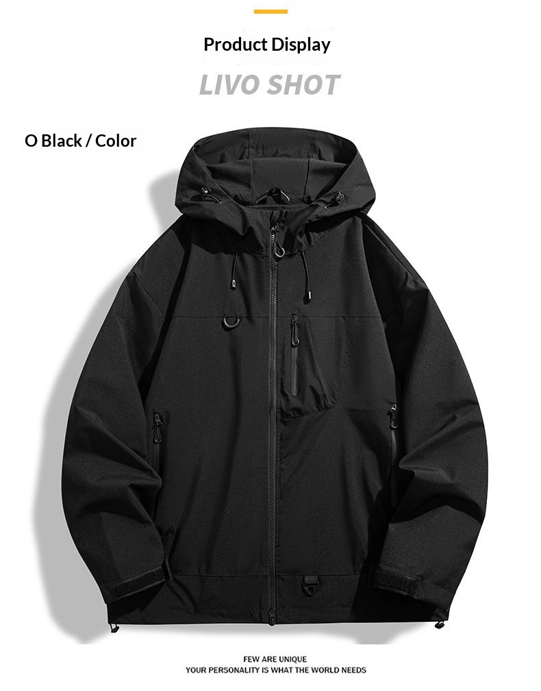 Outdoor-Wanderjacke für Jungen im Bergstil, Frühlingsjacke mit Kapuze für Herren_voghion.com