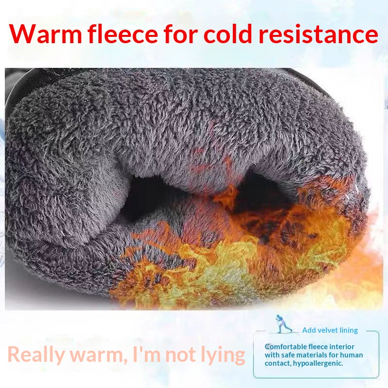 boy Boy Boy Men's Winter With Fleece Lining, Thickened, Warm, Leather Men, Waterproof, Touchscreen, Student Riding, Motorcycle_voghion.com