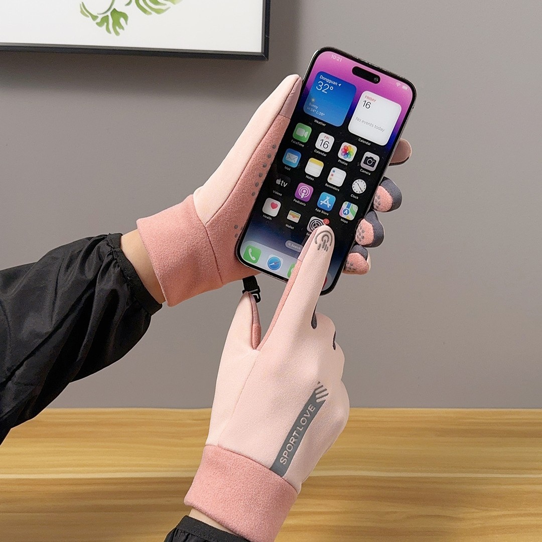 boy Boy Boy Winter Gloves For Women, Warm, Touchscreen Compatible, Electric Bike Riding, Windproof, Waterproof, Unisex,_voghion.com