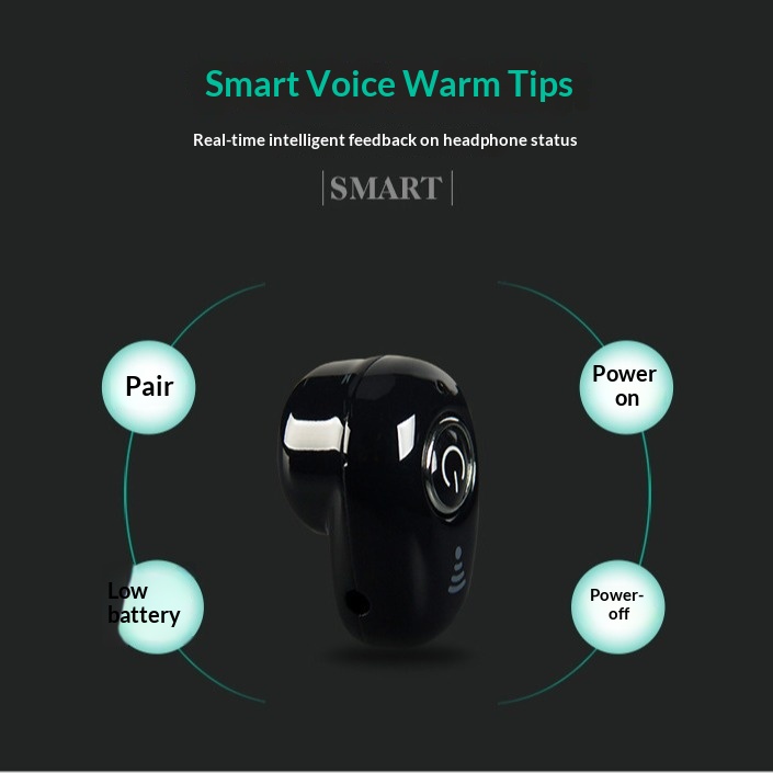 Écouteur Bluetooth ultra-compact et invisible NeoGear Cross-Border Mini S650 sans fil, mono-auriculaire, pour le sport, intelligent et universel_voghion.com