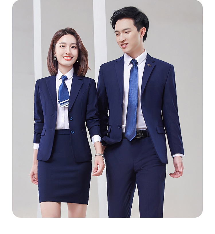 boy Men's Black Jacket Slim Fit Office Professional Suit Set For Men Government Enterprise Workwear Manufacturer_voghion.com