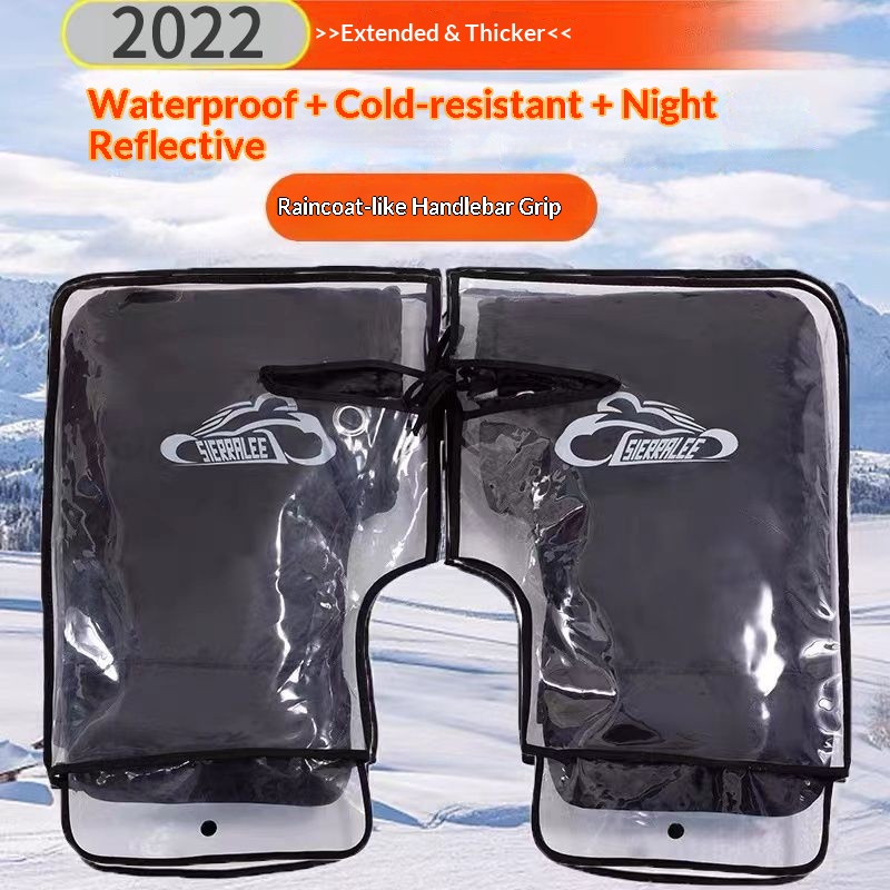 Housses de guidon épaisses, chaudes, imperméables au froid, au vent et à la pluie pour motos et scooters électriques, pour femmes et hommes, en hiver._voghion.com