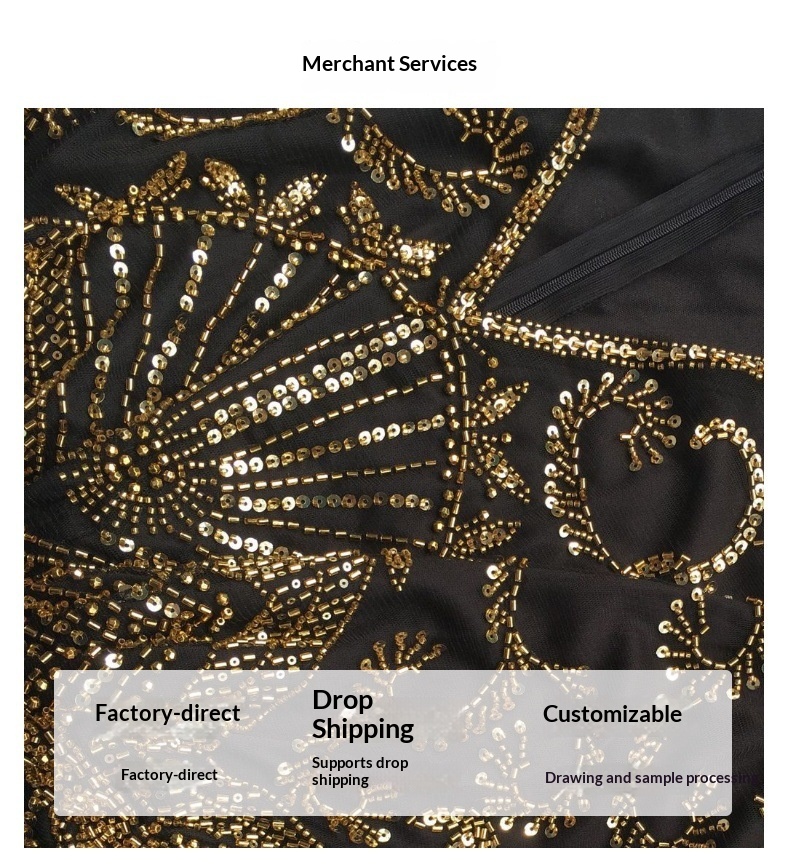 ChicShe ChicShe Middle East Cross-Border Sequin High-End Banquet Long Dubai Luxurious Beaded Robe Dress Arabia_voghion.com