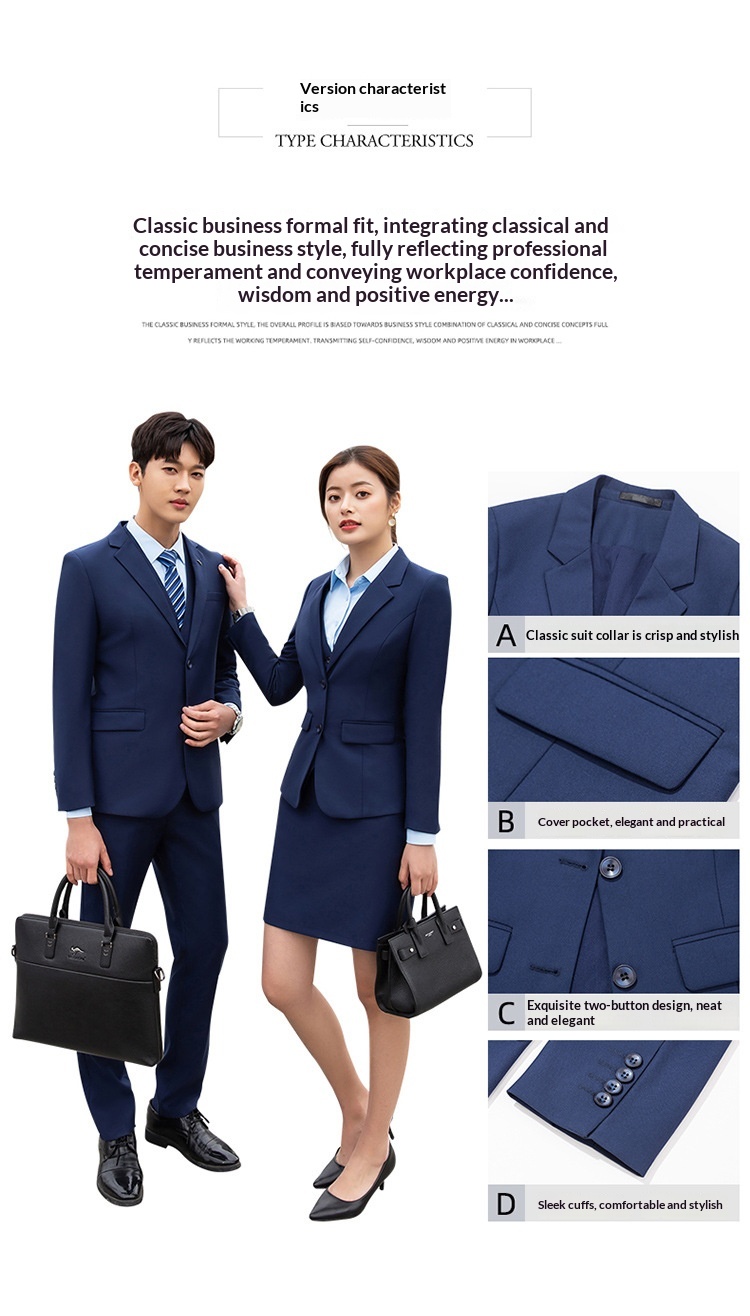 ragazzo Unisex Set Business Abbigliamento Formale Professionale Uomo Groomsman Suit Blu Reale Abbigliamento da Lavoro Slim Fit_voghion.com