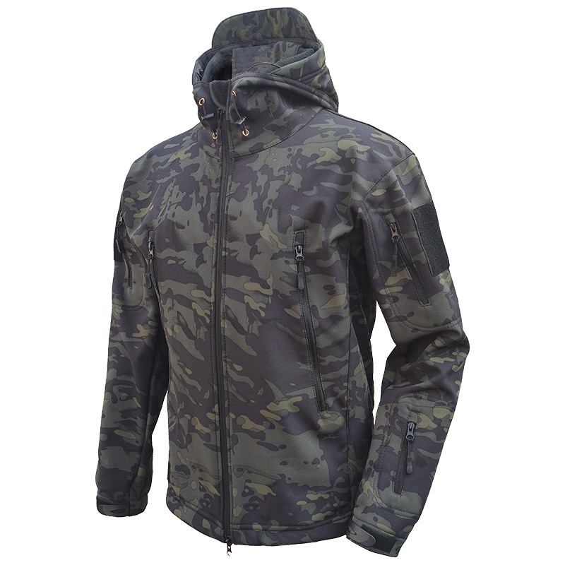 boy Boy Cross-Border Soft Shell Jacket For Men, Windproof, Water-Resistant, Warm Fleece Jacket, Tactical Clothing, Thickened_voghion.com