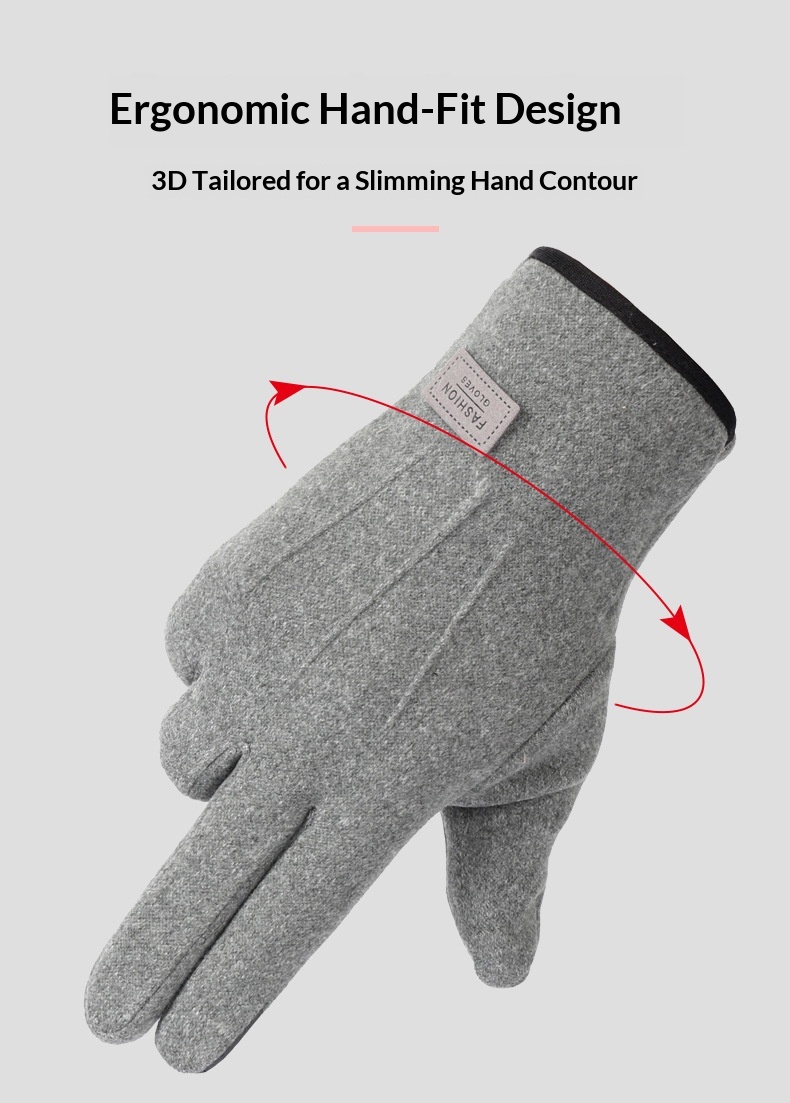 Gants chauds pour homme et femme, conçus pour le cyclisme, la conduite et les sports de plein air en polaire pour l'automne et l'hiver, compatibles avec les écrans tactiles._voghion.com