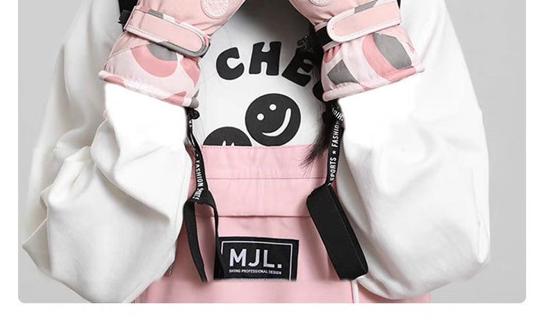 Gants de ski d'hiver pour femme, doublés polaire, épais, chauds, imperméables, compatibles avec les écrans tactiles, spécialement conçus pour la moto._voghion.com