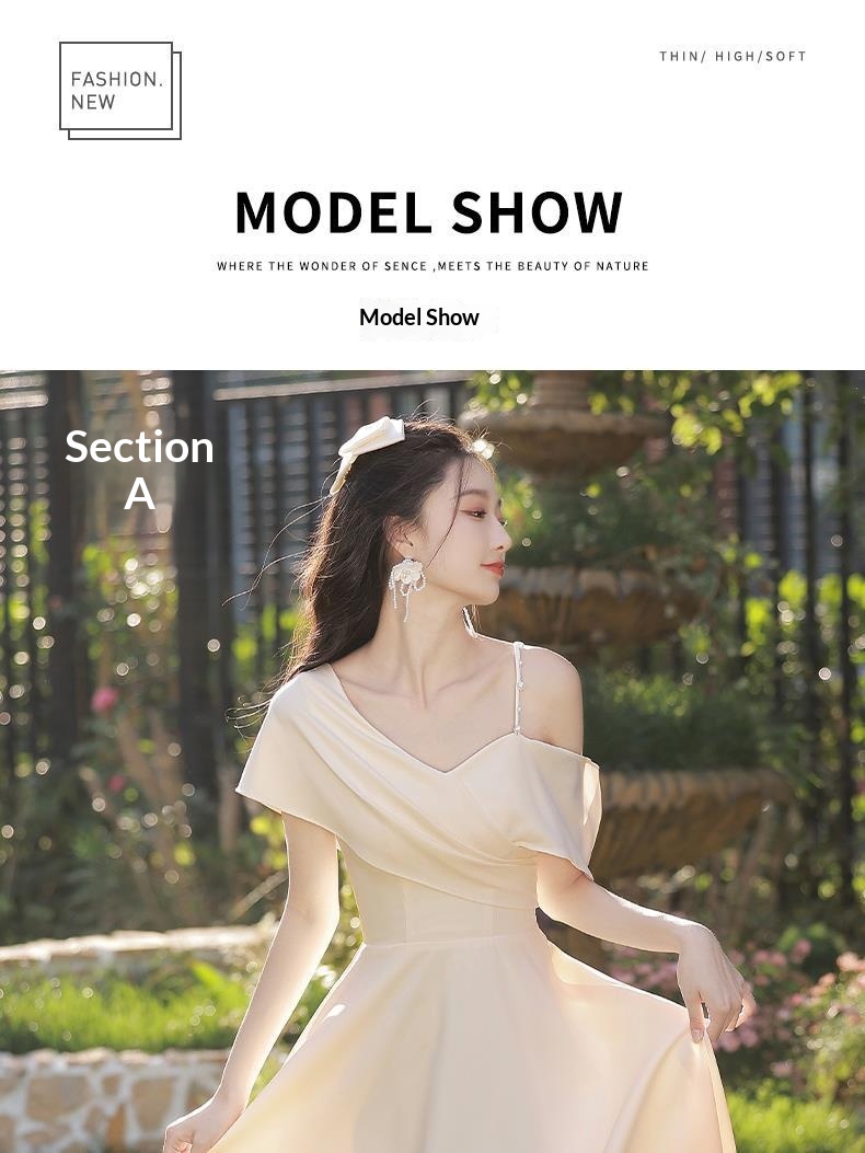 ChicShe ChicShe 2025 New Style Female Best Friend Fairy Slim Champagne Color Sister Bridesmaid Group Dress High-end Summer_voghion.com