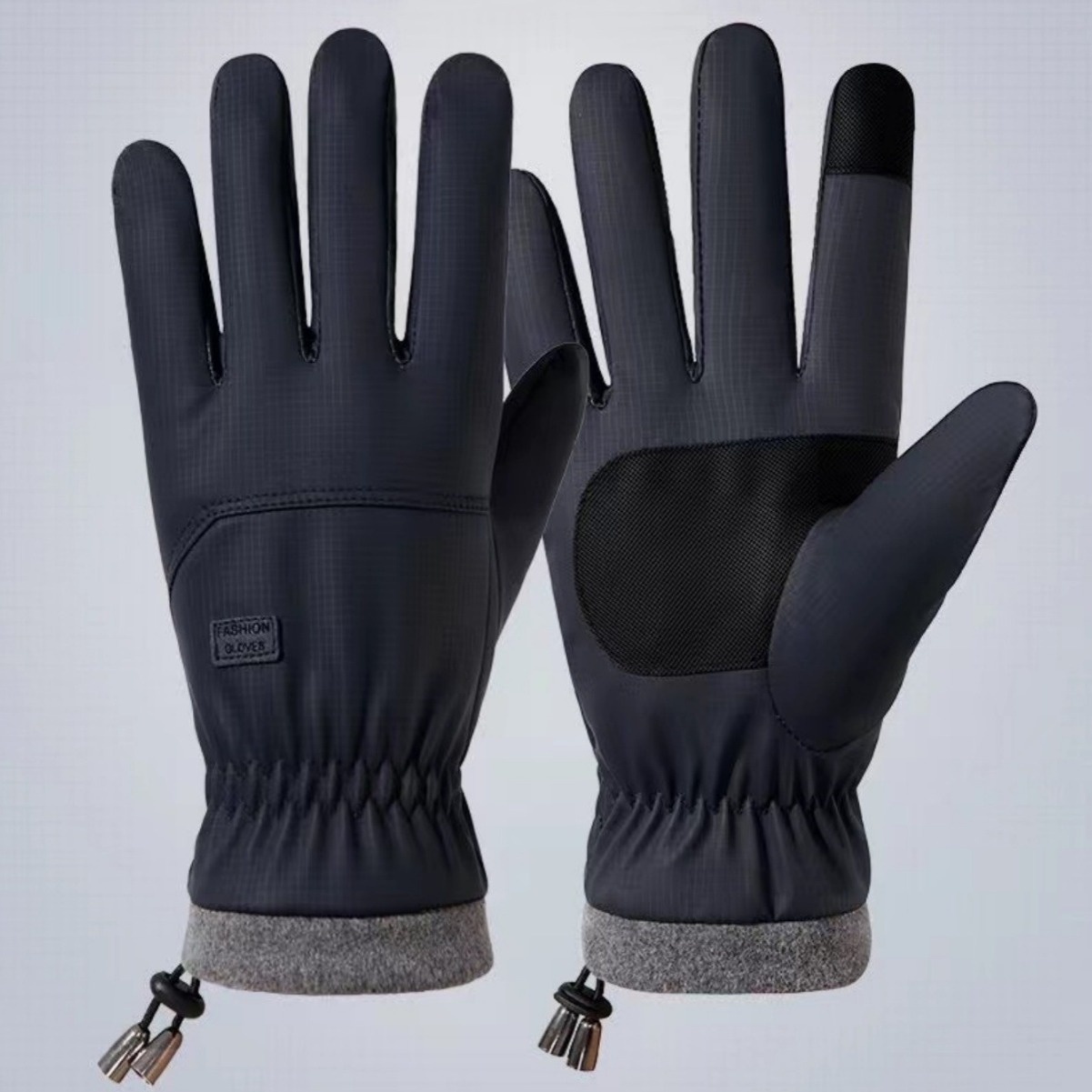 boy Boy Boy Winter Men Women, Warm Cotton For Delivery Riders, Windproof Waterproof Motorcycle Gloves, Ski Gloves With Fleece Lining_voghion.com