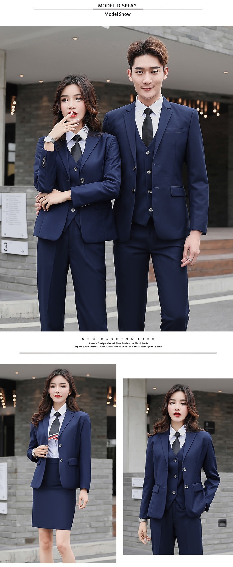 Boy Business Zwart Jasje Heren Commuter Slim Fit Professioneel Formeel Damespak Driedelige Set Groothandel_voghion.com