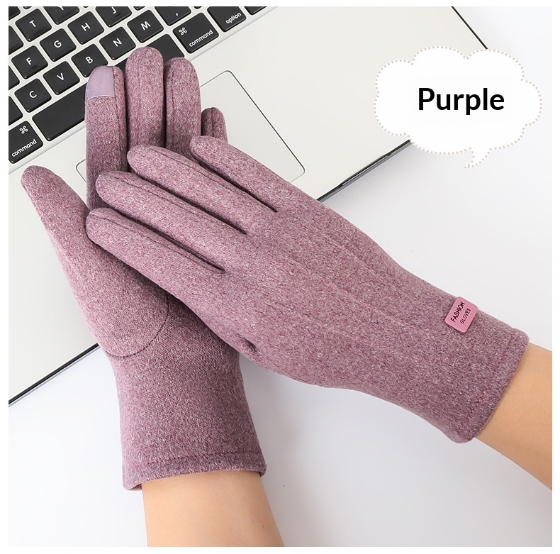 Gants chauds pour homme et femme, conçus pour le cyclisme, la conduite et les sports de plein air en polaire pour l'automne et l'hiver, compatibles avec les écrans tactiles._voghion.com