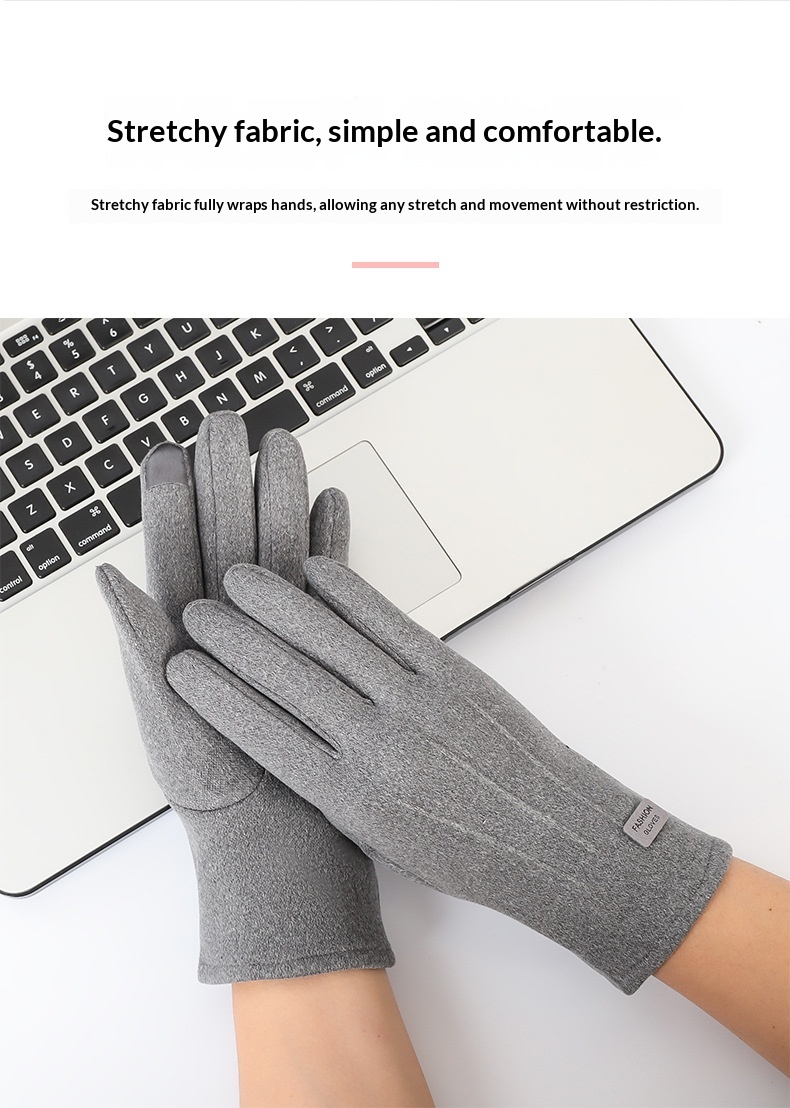 Gants chauds pour homme et femme, conçus pour le cyclisme, la conduite et les sports de plein air en polaire pour l'automne et l'hiver, compatibles avec les écrans tactiles._voghion.com