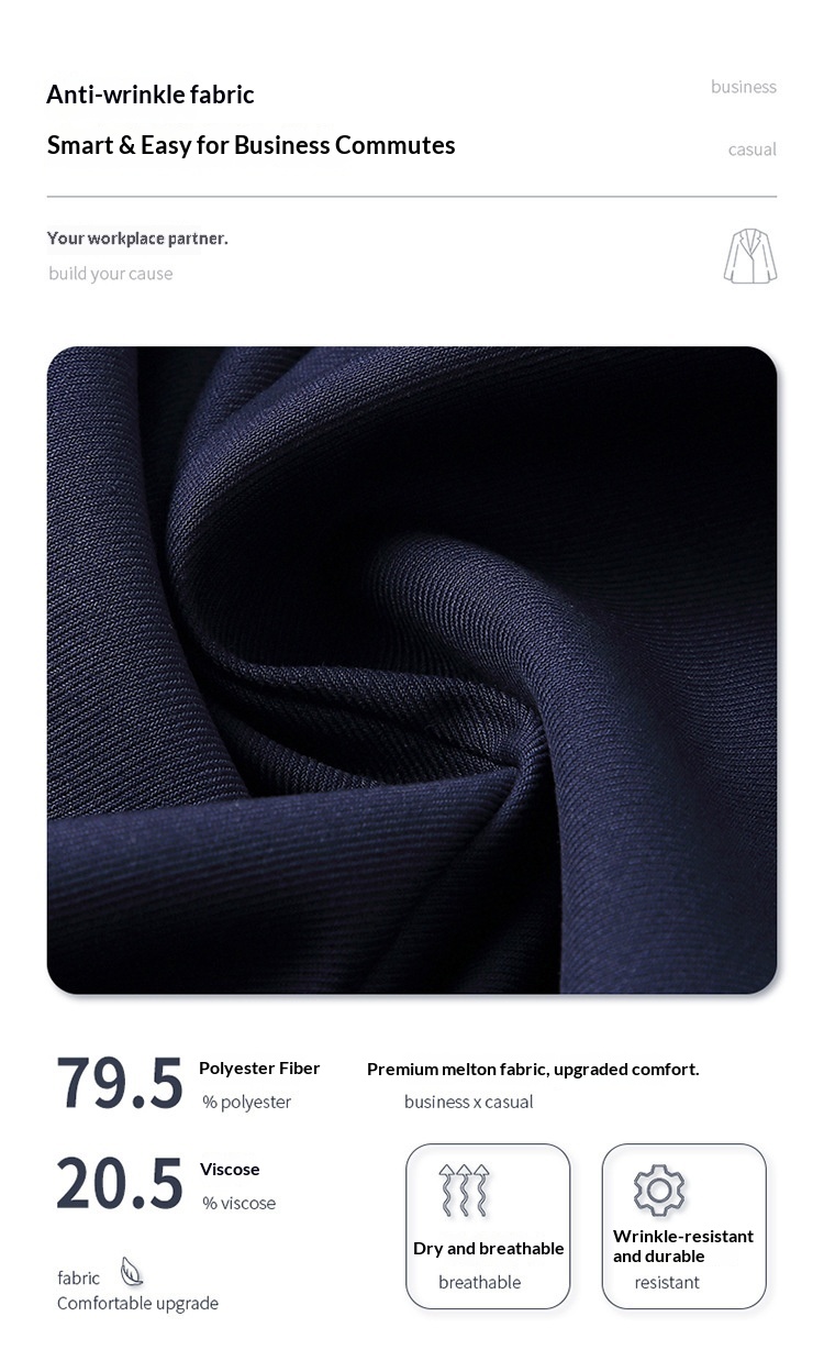 boy Men's Black Jacket Slim Fit Office Professional Suit Set For Men Government Enterprise Workwear Manufacturer_voghion.com