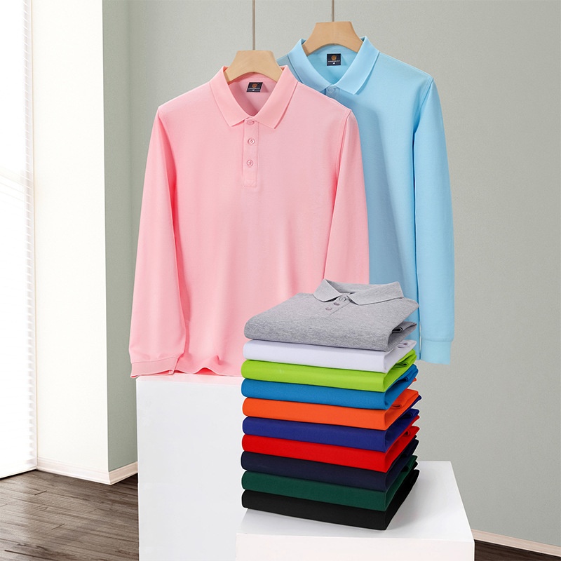 Polo personalizzata con colletto rovesciato a maniche lunghe per ragazzo, cultura aziendale, fai da te, abbigliamento da lavoro, pubblicità, maglietta_voghion.com