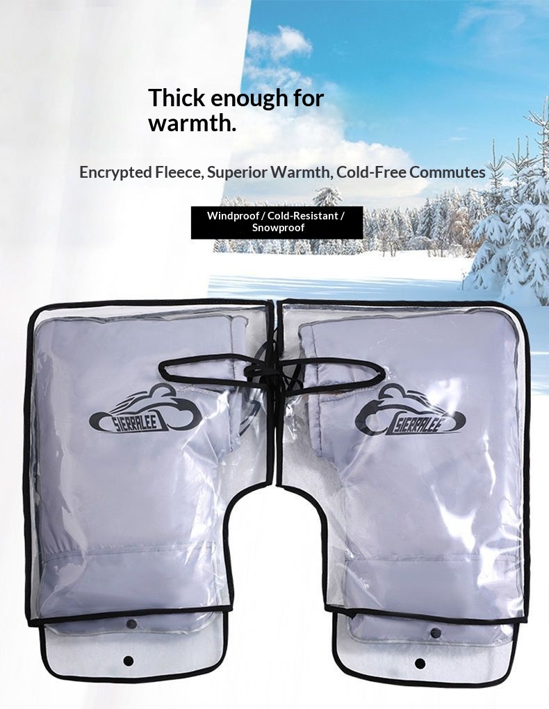 Housses de guidon épaisses, chaudes, imperméables au froid, au vent et à la pluie pour motos et scooters électriques, pour femmes et hommes, en hiver._voghion.com