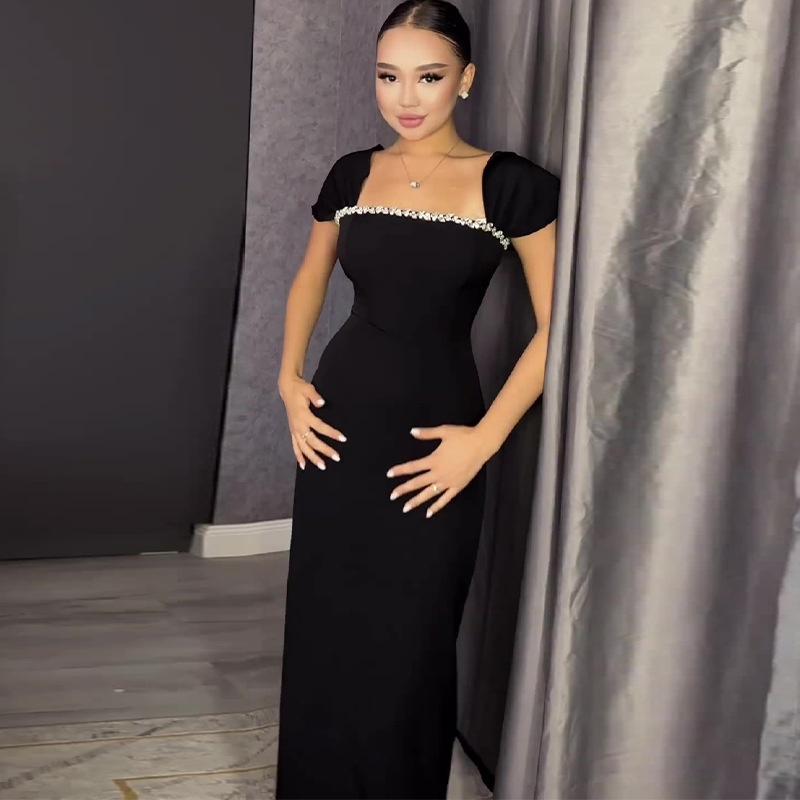 ChicShe ChicShe New Fashion Bandage Women's High-end Rhinestone Elegant Bodycon Dress European And American Cross-border_voghion.com