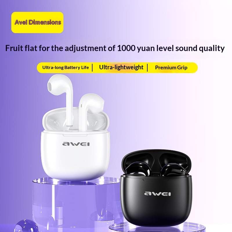 NeoGear NeoGear AWEI TWS Semi-In-Ear HiFi Sound Quality 5.3 Noise Cancelling Sports Bluetooth Earbuds_voghion.com