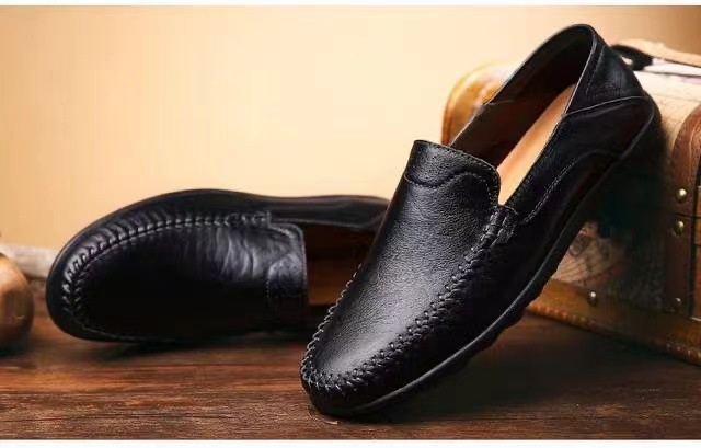 Voyage Voyage Summer Business Casual British Style Loafers Slip-On Lazy Soft Sole Versatile Breathable Men's Leather Shoes_voghion.com