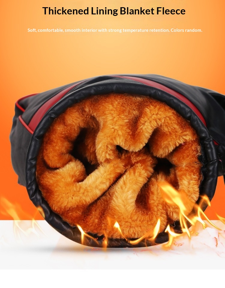 Coprimanubrio antivento caldo per ragazzo, ragazzo, paramani per triciclo, bici elettrica, moto, copertura impermeabile spessa per l'inverno_voghion.com