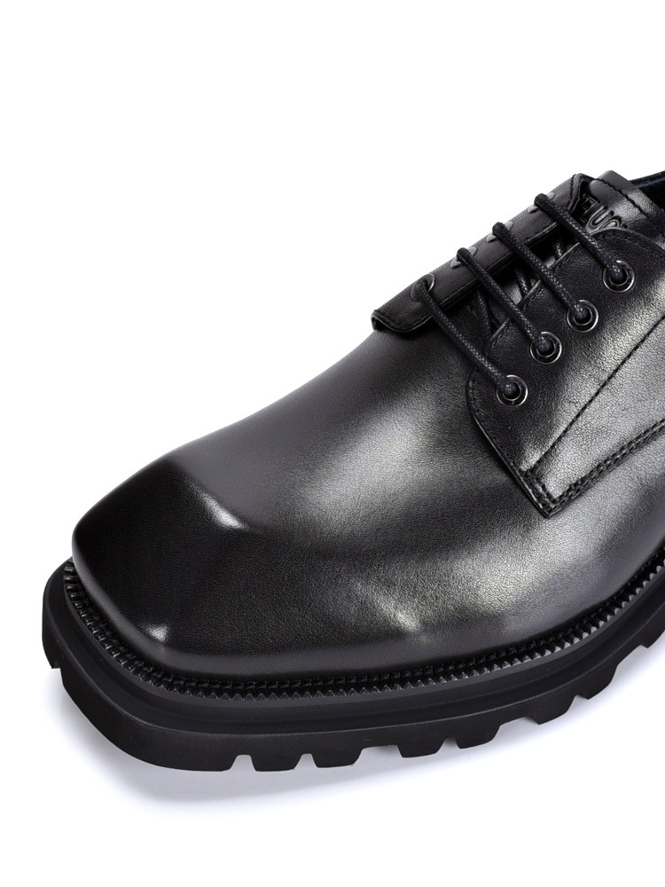 Scarpe da uomo in vera pelle Voyage, eleganti e di alta qualità, con punta quadrata, suola spessa, stile retrò, casual e artigianali_voghion.com