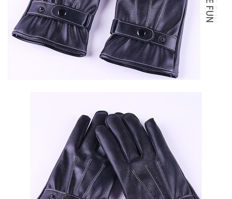 boy Boy Boy Autumn And Winter Men's Warm Windproof Cold-Resistant Fingerless Touchscreen Cycling Driving Outdoor Gloves_voghion.com