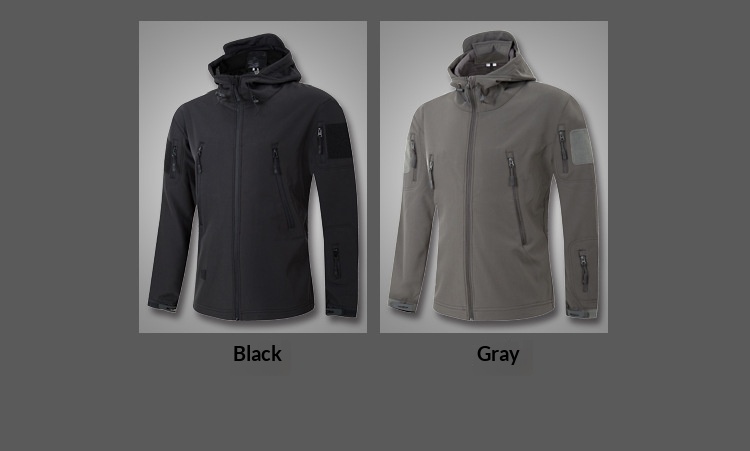 boy Boy Cross-Border Soft Shell Jacket For Men, Windproof, Water-Resistant, Warm Fleece Jacket, Tactical Clothing, Thickened_voghion.com