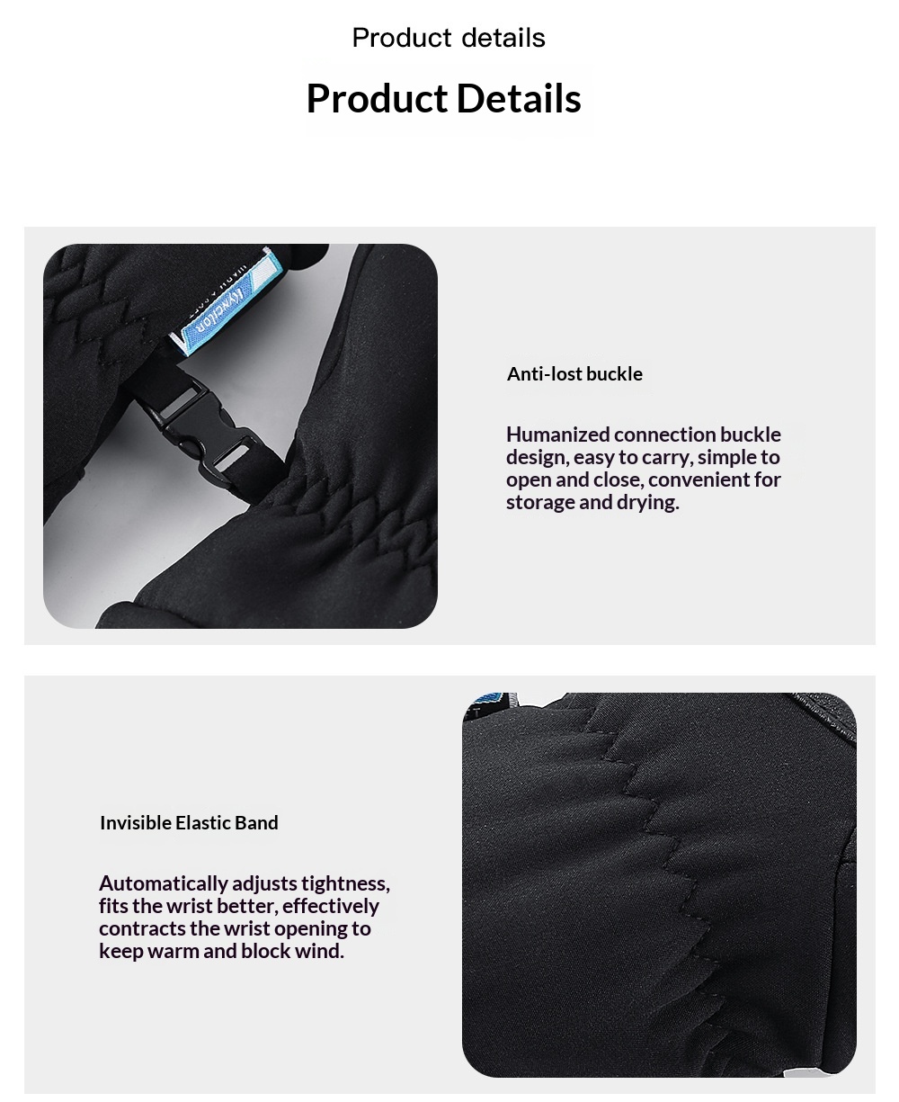 boy Boy Boy Winter Outdoor Cycling Skiing Sports Warm Gloves For Men And Women, Touchscreen Compatible, Fleece-lined, Thickened,_voghion.com