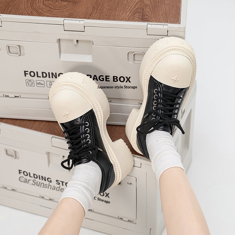 Voyage Voyage En stock Cross Flower Wilderness Derby pour femmes Mocassins à plateforme à semelle épaisse Nouvelles chaussures à lacets à bout unique_voghion.com