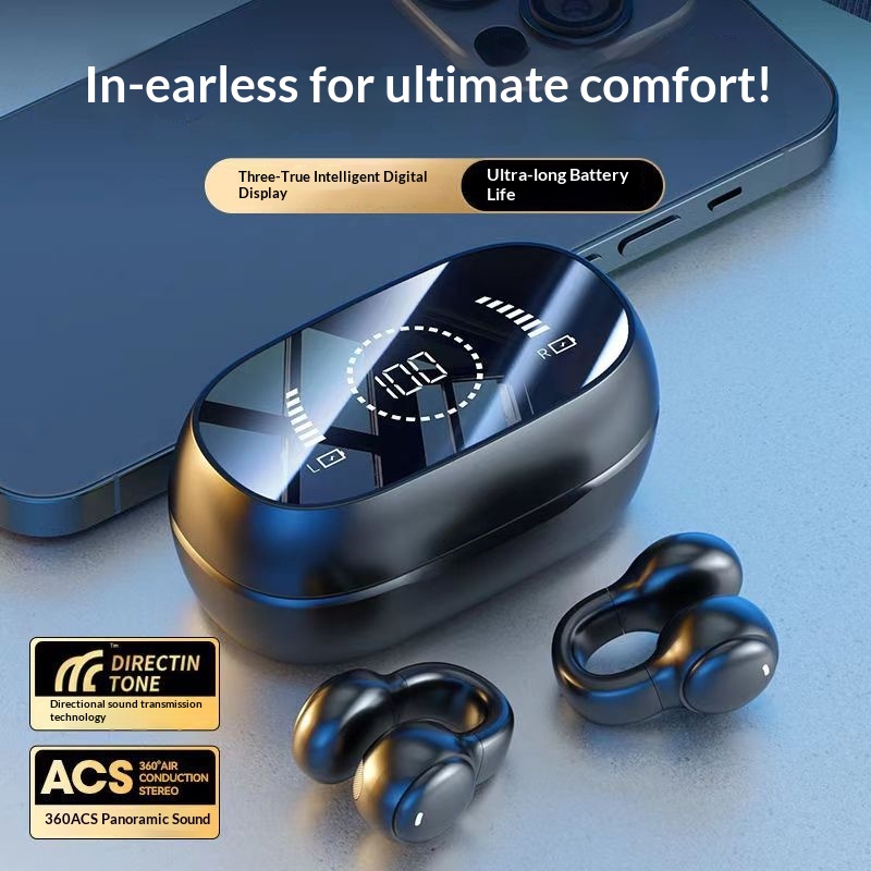 Écouteurs intra-auriculaires Bluetooth haut de gamme NeoGear, sans fil, à clip, haute qualité sonore, longue autonomie, réduction de bruit intelligente_voghion.com