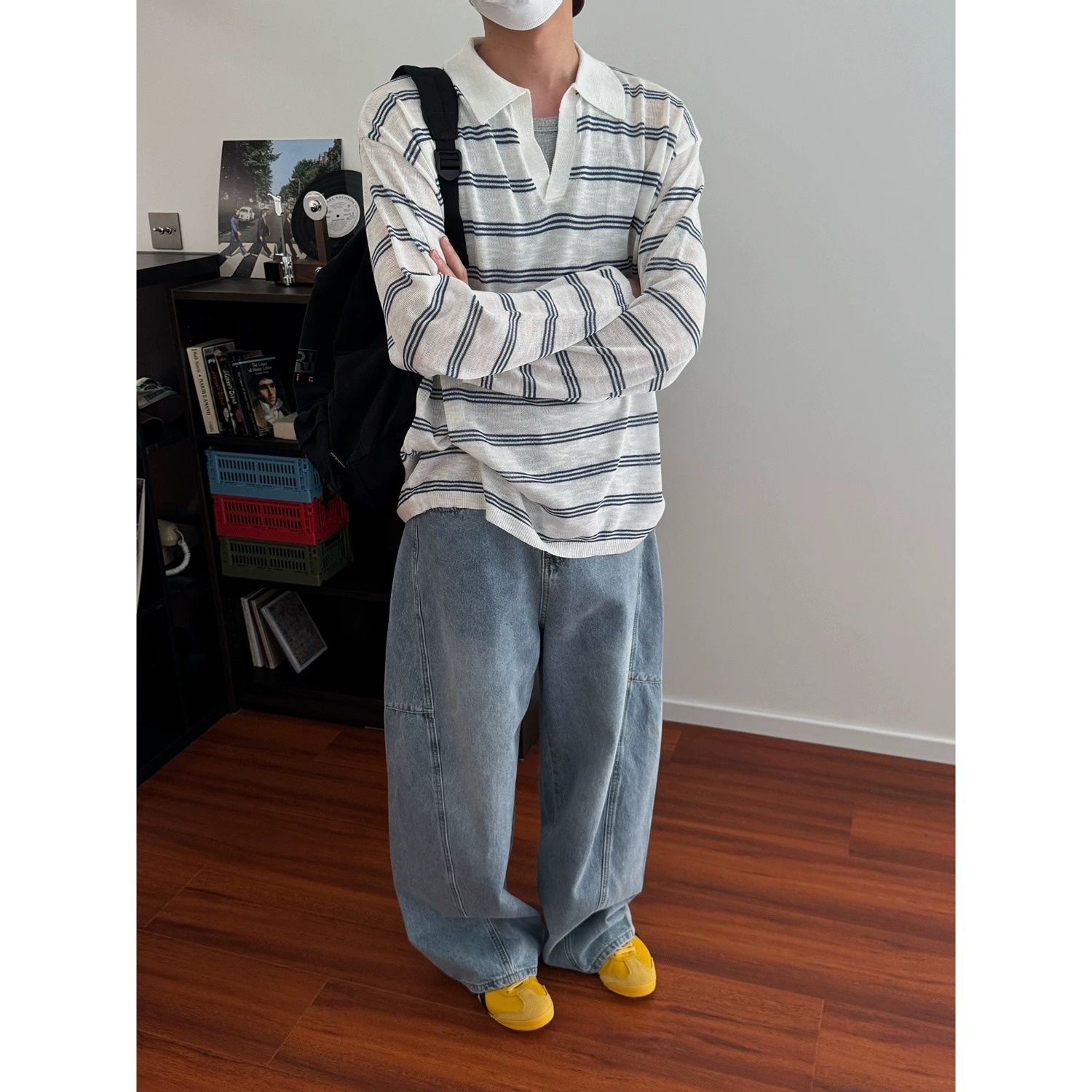 boy Boy Polo Shirt For Men Spring And Autumn V-Neck Sun Protection Knitted Long Sleeve Thin Breathable Lightweight T-Shirt With_voghion.com