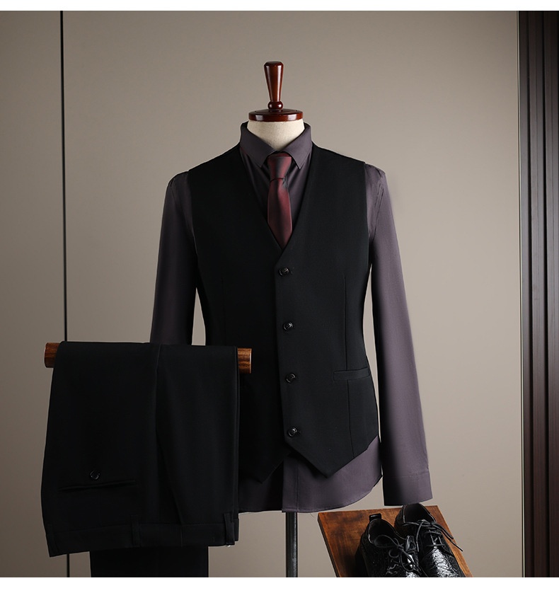 Costume coréen slim fit pour homme, style professionnel, tenue de mariage de haute qualité pour marié._voghion.com