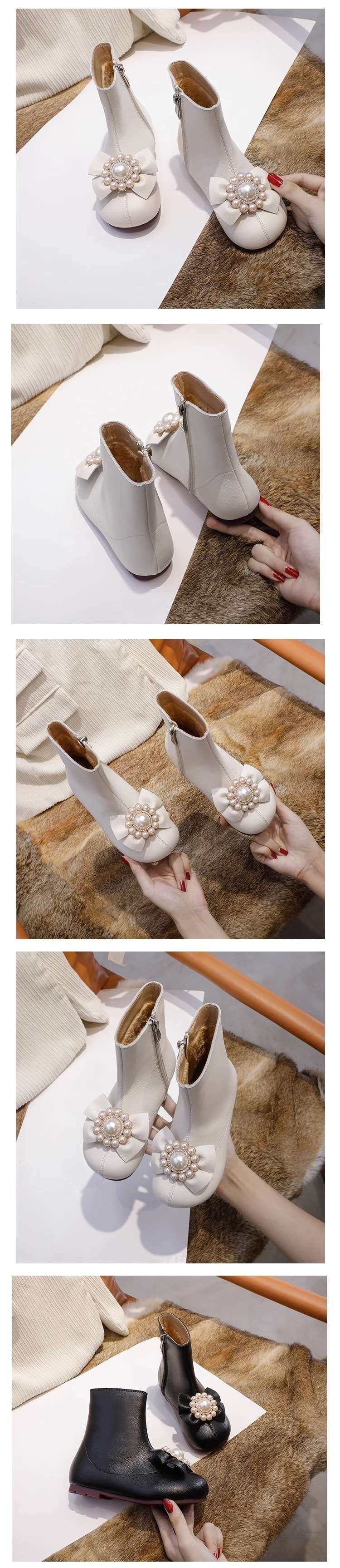 ShoeGlobe ShoeGlobe Girls' 2025 Autunno Nuovo Bambini Martin Per Ragazze Eleganti Bambini Grandi Stivali Stile Principessa_voghion.com