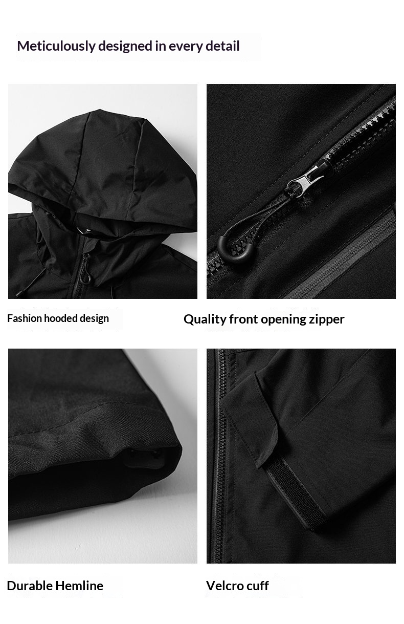 Outdoor-Wanderjacke für Jungen im Bergstil, Frühlingsjacke mit Kapuze für Herren_voghion.com