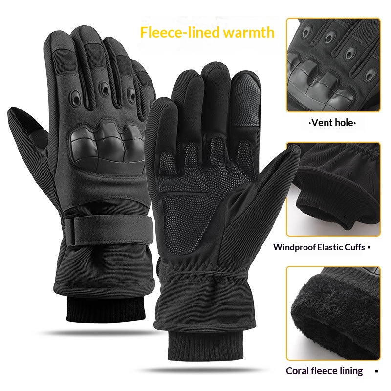 boy Boy Boy Winter Thermal Tactical Gloves For Men, Soft Rubber Shell, Protective Fleece-Lined, Full-Finger Touchscreen, Ultra-Fine_voghion.com