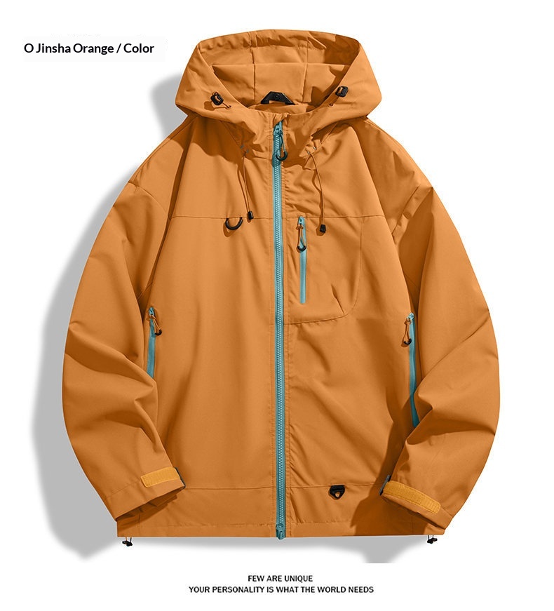 Outdoor-Wanderjacke für Jungen im Bergstil, Frühlingsjacke mit Kapuze für Herren_voghion.com