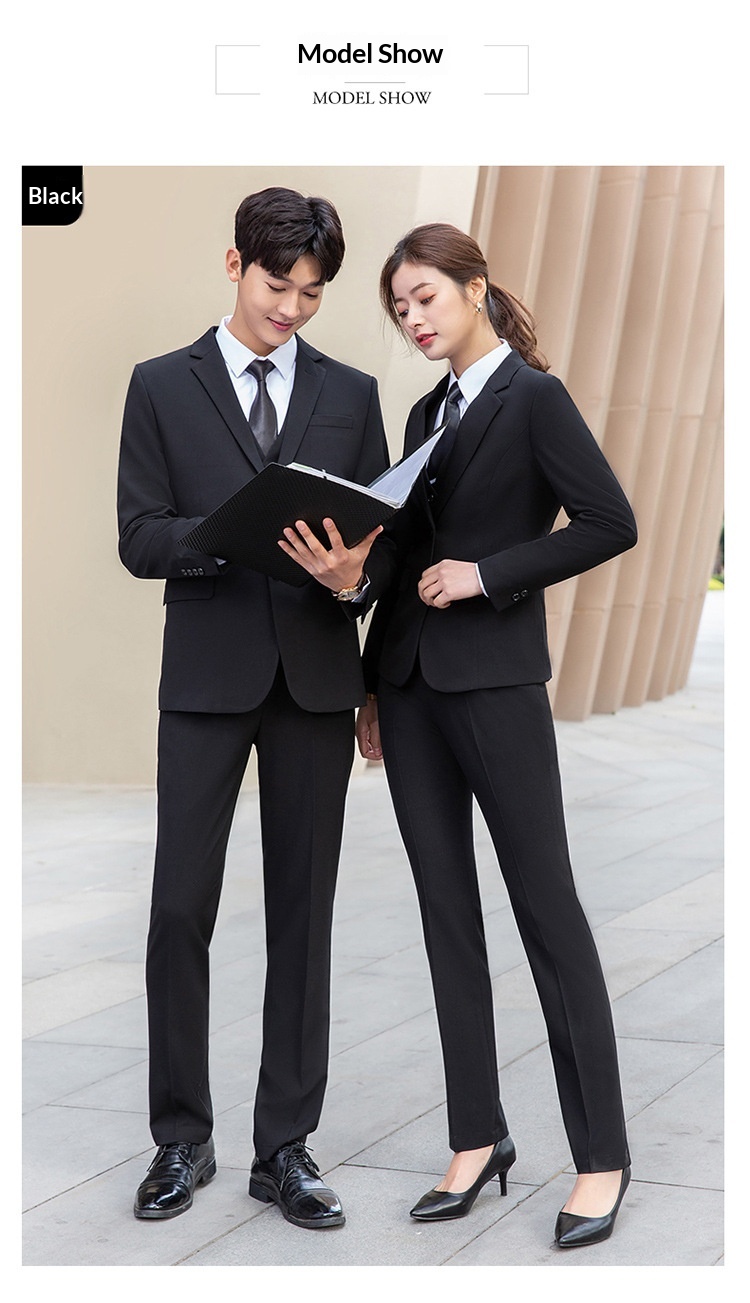 Boy Business Zwart Jasje Heren Commuter Slim Fit Professioneel Formeel Damespak Driedelige Set Groothandel_voghion.com