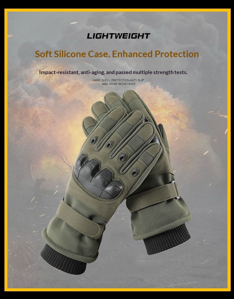 boy Boy Boy Winter Thermal Tactical Gloves For Men, Soft Rubber Shell, Protective Fleece-Lined, Full-Finger Touchscreen, Ultra-Fine_voghion.com